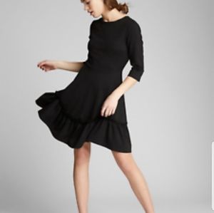 GAP LONG SLEEVE RUFFLE HEM DRESS